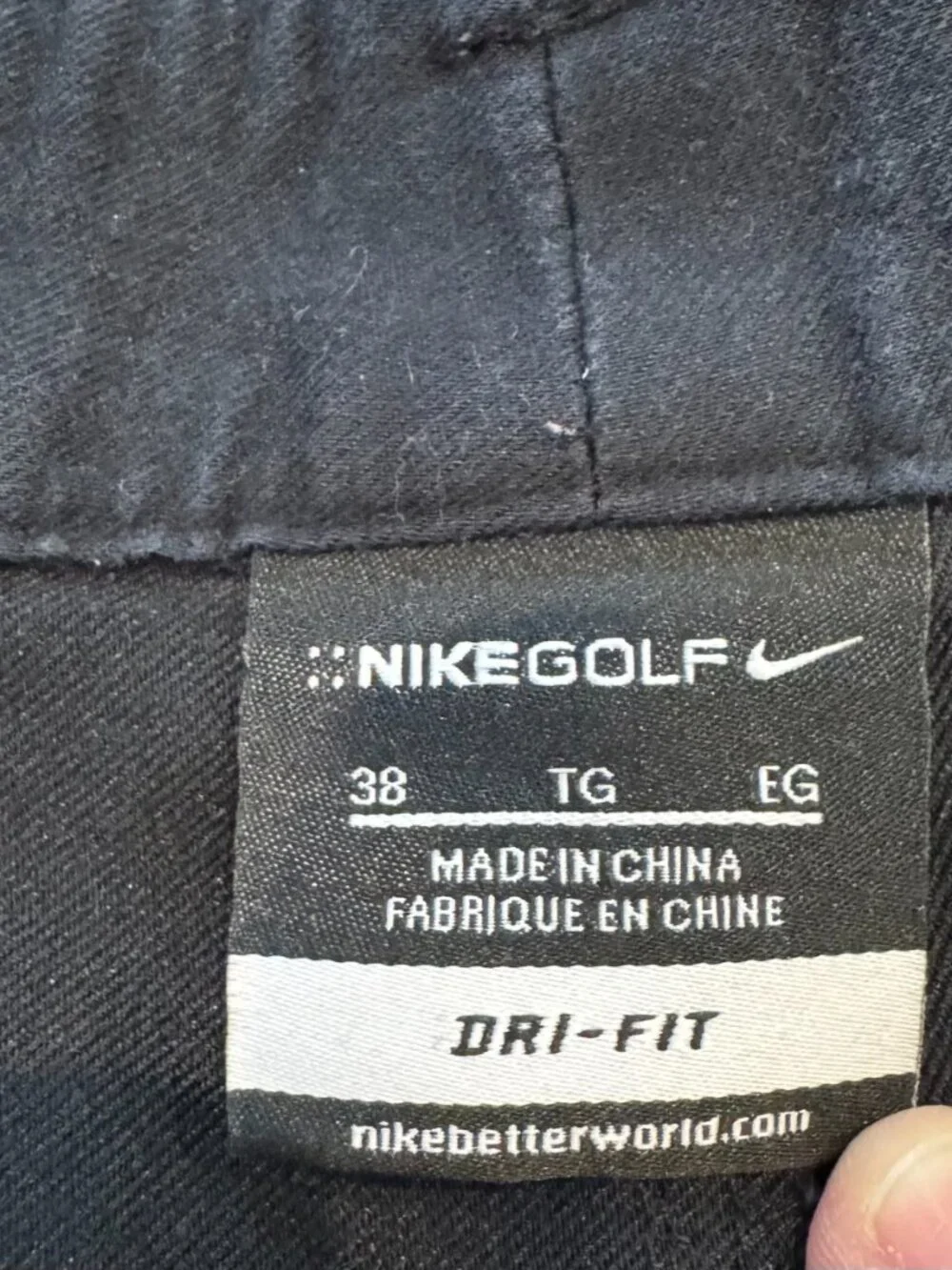 Nike Golf Dri-FIT Men's Cargo Shorts Size 38 Black Performance Pockets